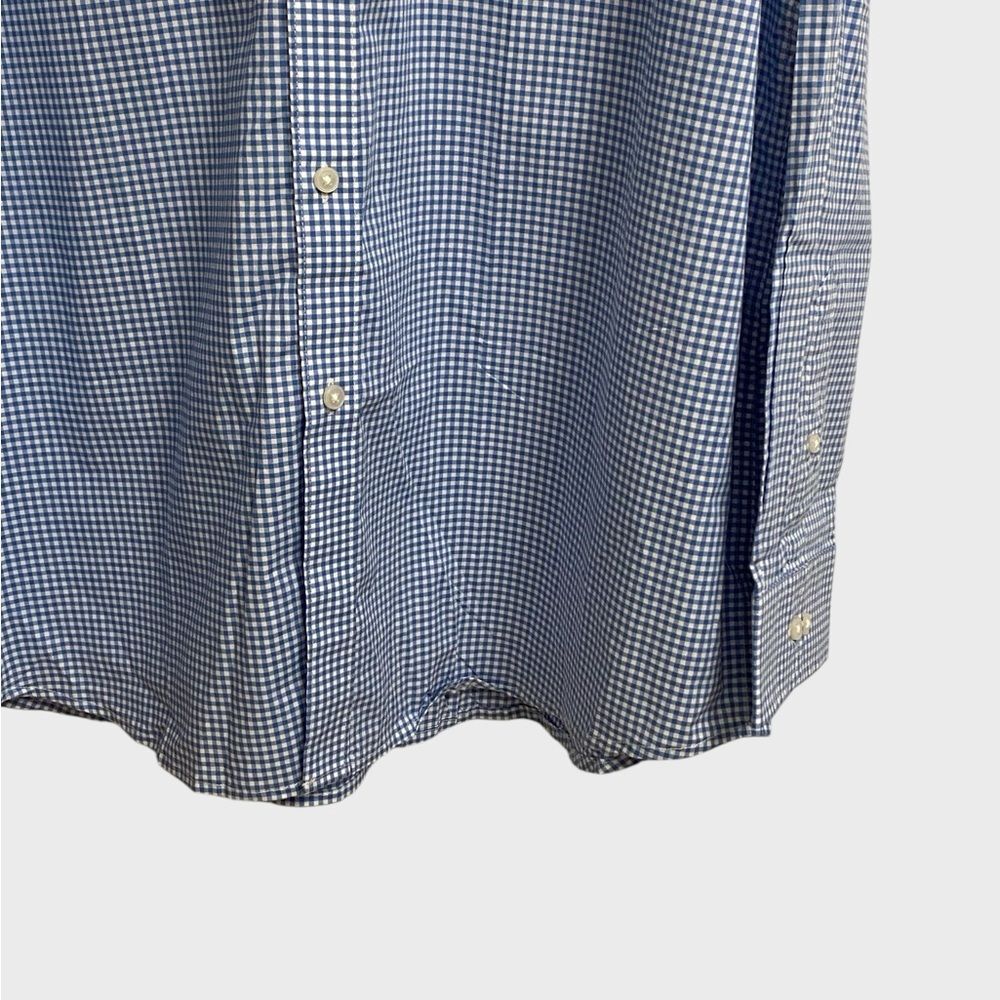 NWT Club Room Performance Button Down Shirt Men's Sz 3XL Blue White Check Preppy - Picture 9 of 16